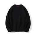 Embroidered Knit Sweater Men's Crewneck Sweater Top
