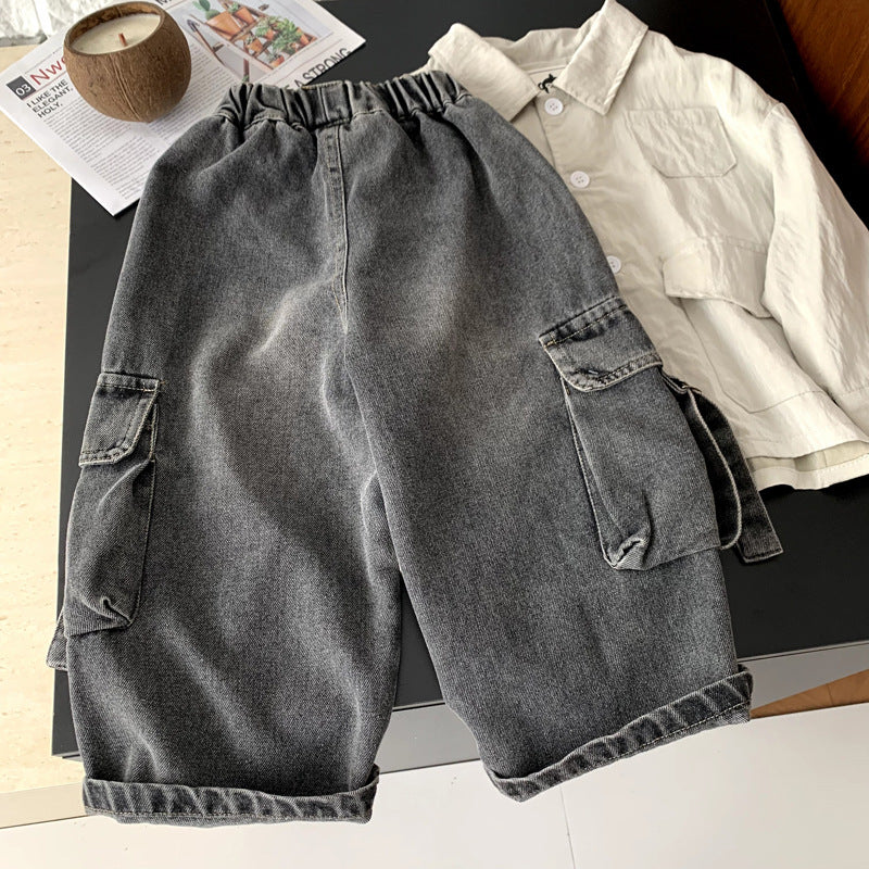 Boys' spring workwear children's pants
