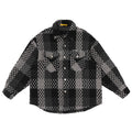 Tweed Checkered Coat for Men,  Trendy Streetwear, Retro Casual Jacket for Couples