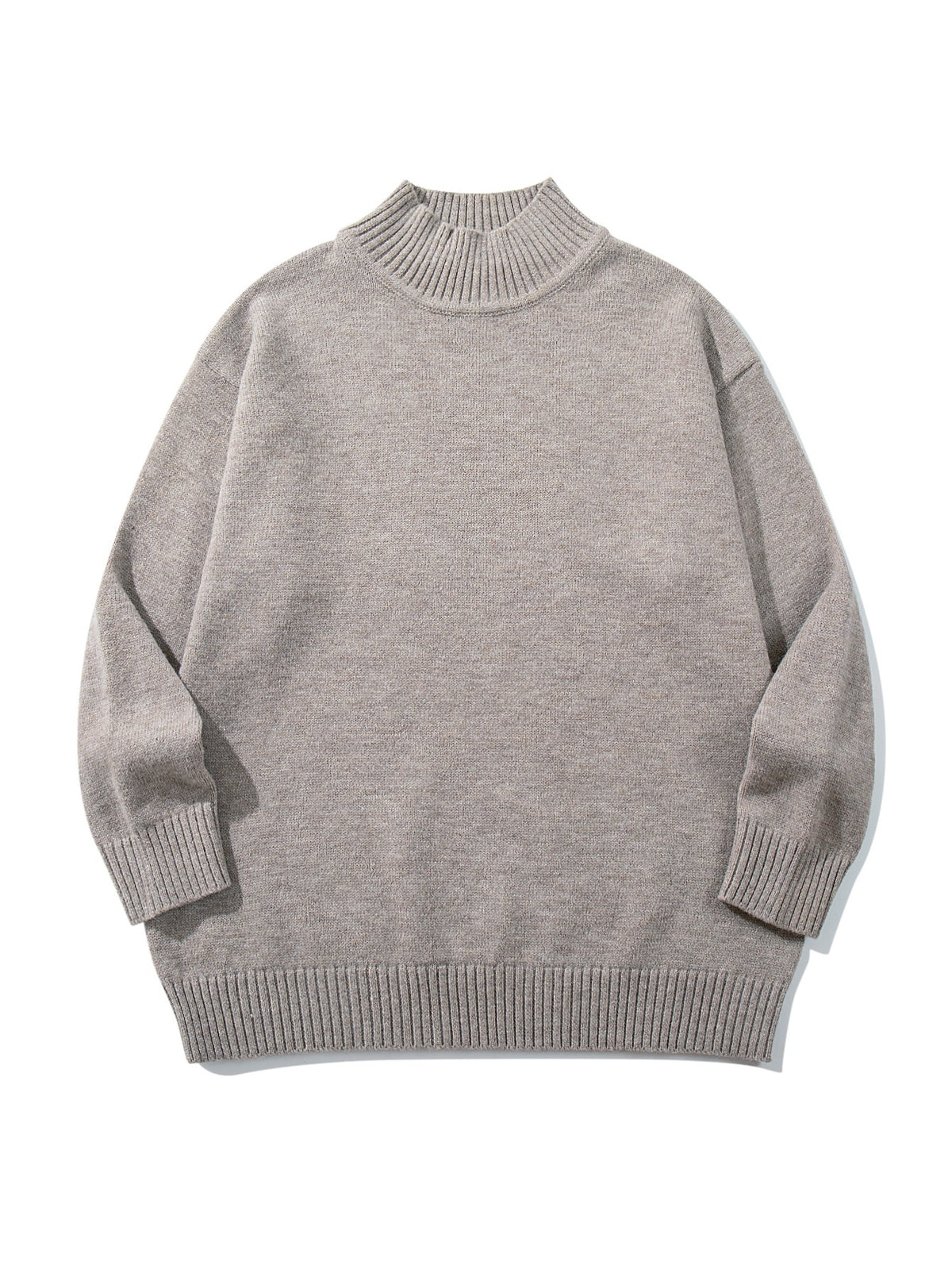 High neck design sweater