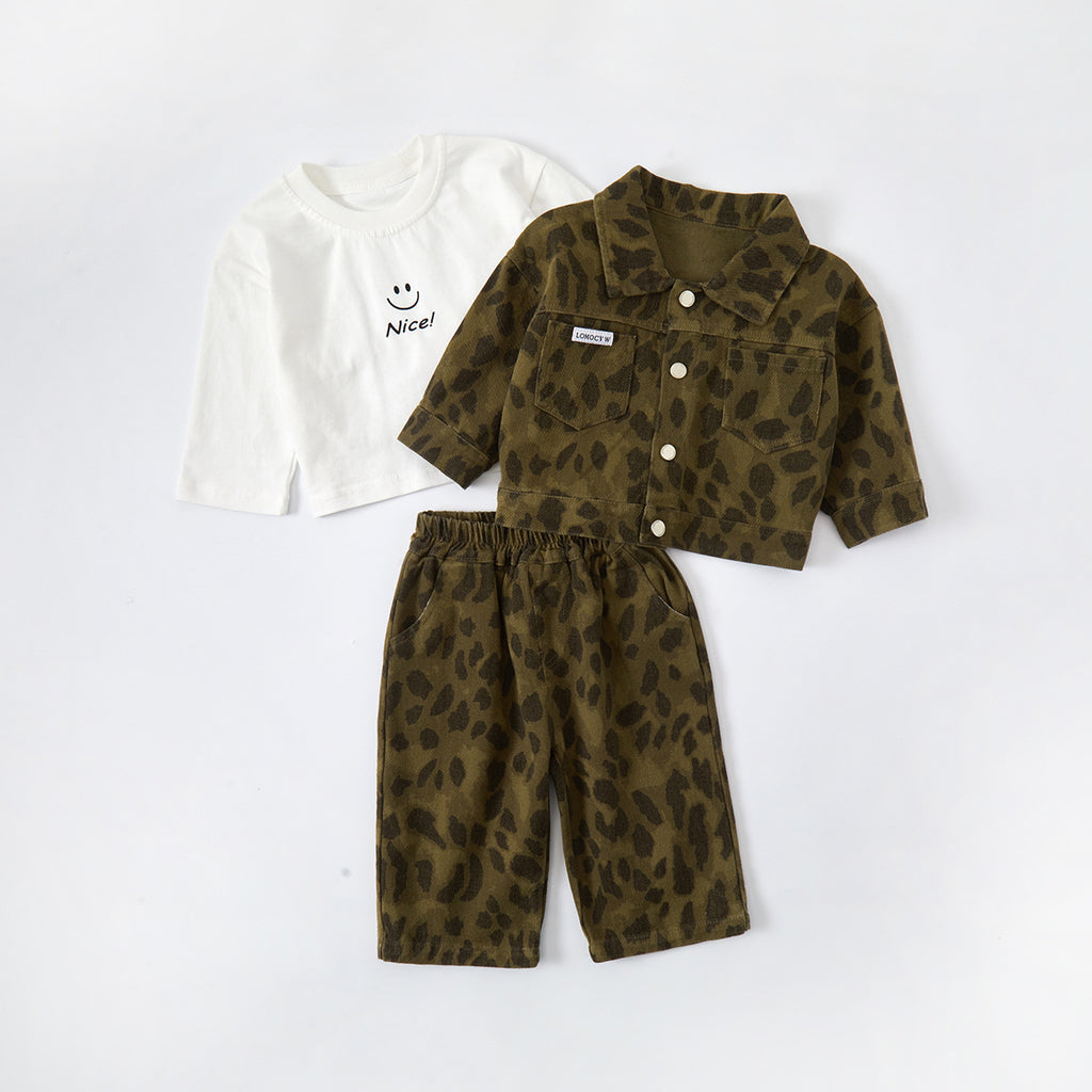 Boys Outfit Set with Jacket and Casual Pants