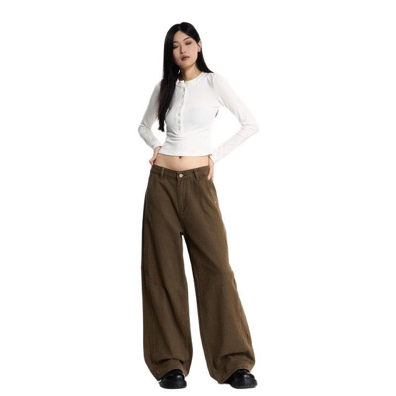 Casual Baggy Cargo Pants for Men and Women Retro Washed Loose Fit Tapered Leg Pants, Unisex Streetwear Style