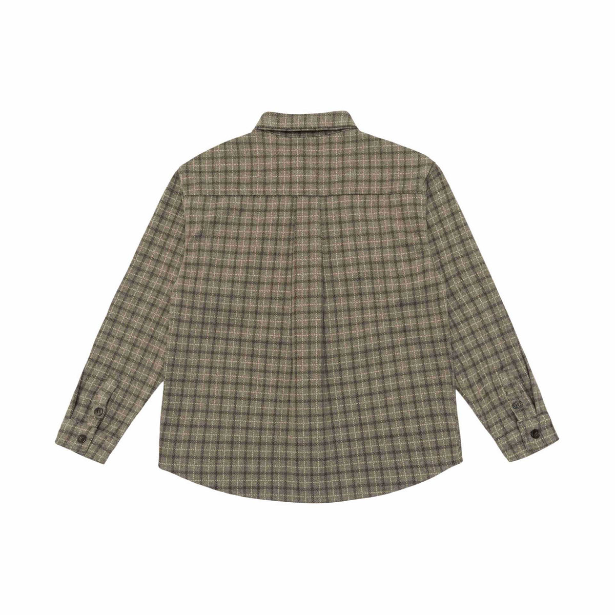 Loose Casual Preppy Style Brushed Plaid Long Sleeve Shirt for Men