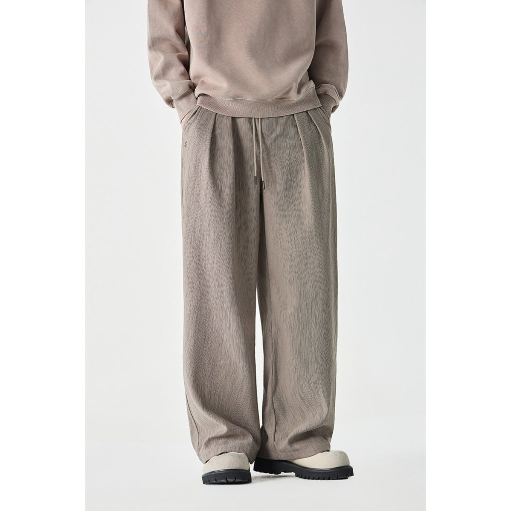 Printed Streetwear Loose Wide Leg Casual Trousers Men Student Sports Sweatpants