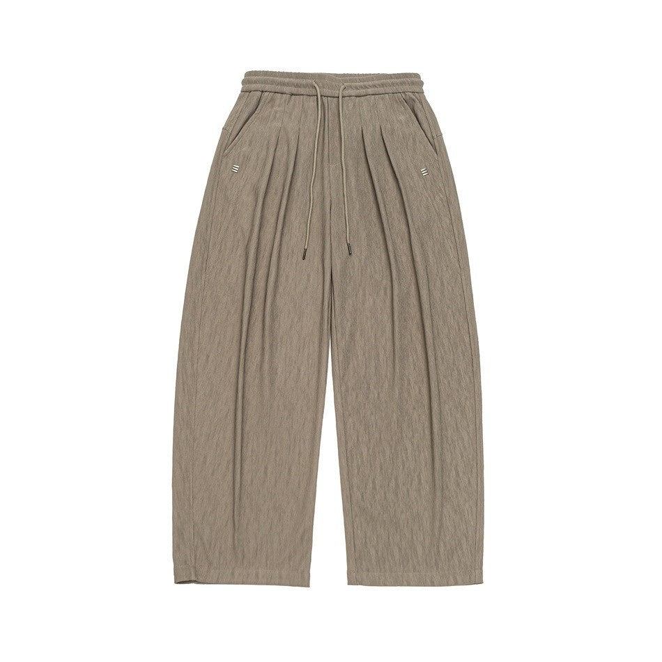 Printed Streetwear Loose Wide Leg Casual Trousers Men Student Sports Sweatpants