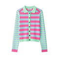 Striped Street Knitted Jacket for Women