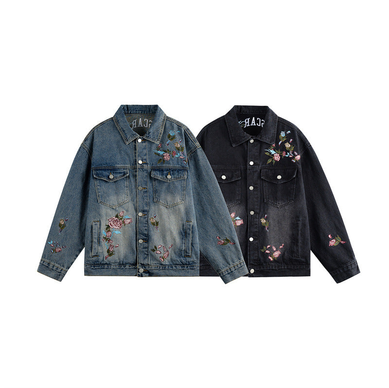 Denim Jacket for Men and Women Loose Fit Vintage Style