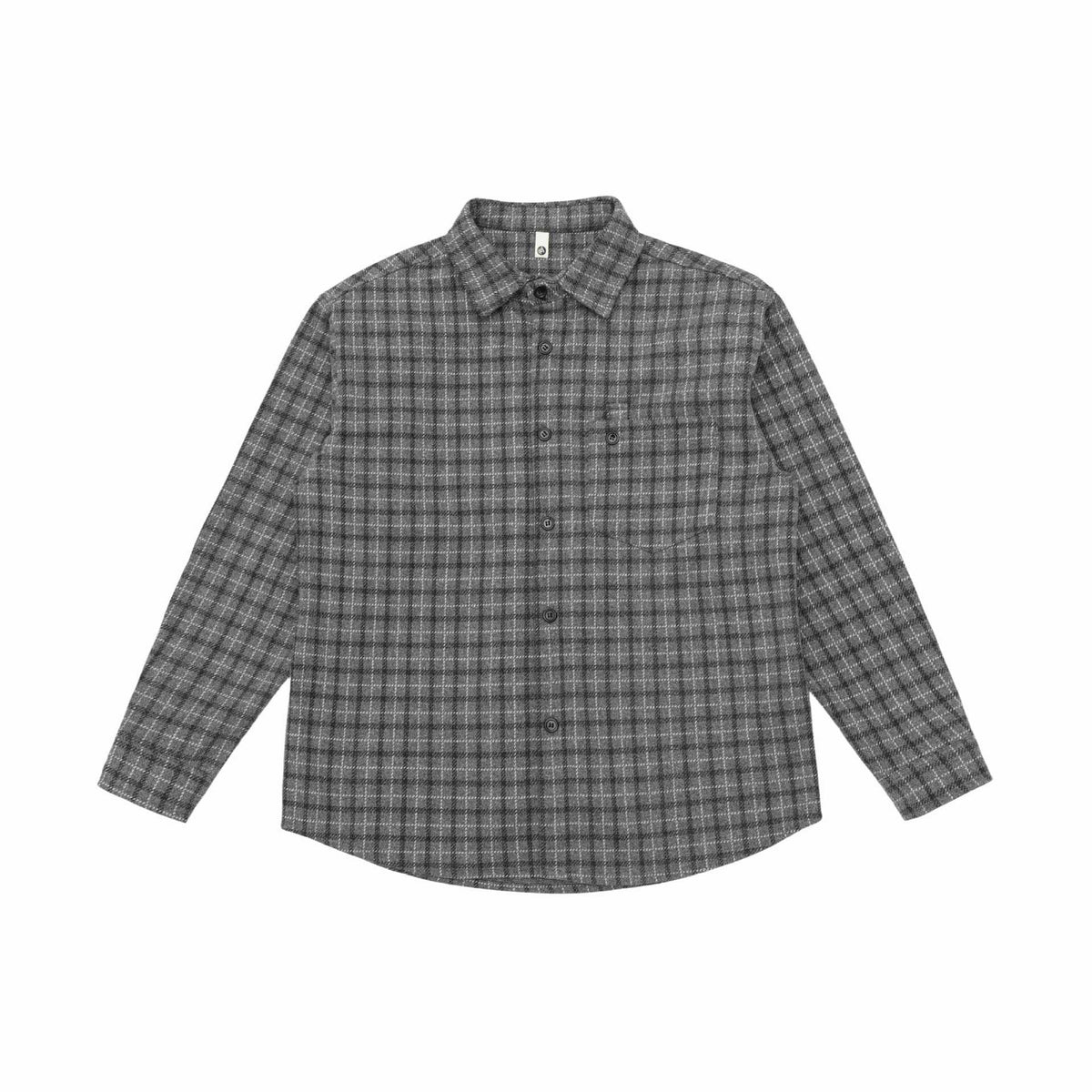 Loose Casual Preppy Style Brushed Plaid Long Sleeve Shirt for Men