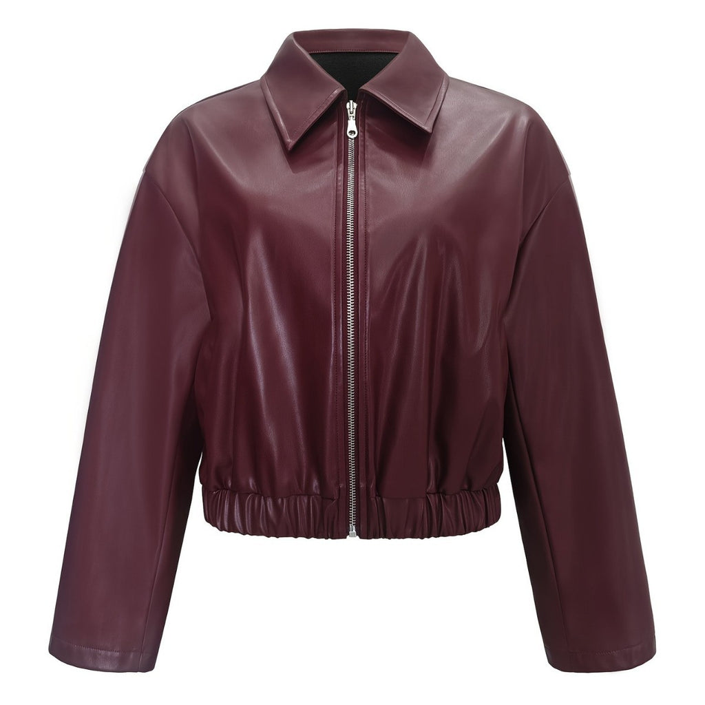 Collar zipper jacket for women