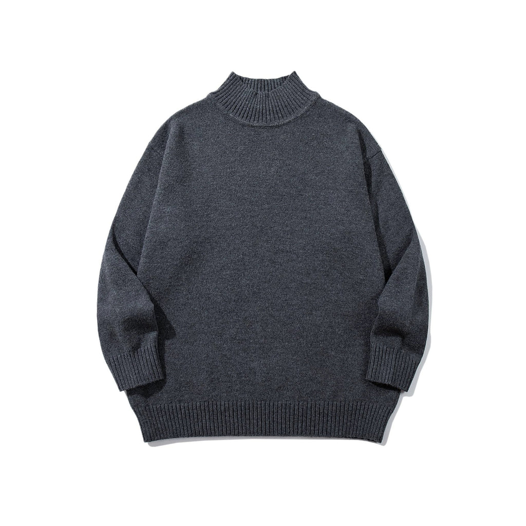 High neck design sweater