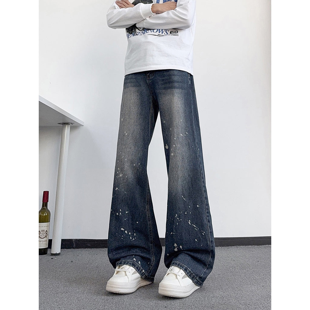 Paint Knife-Style Denim Pants for Men