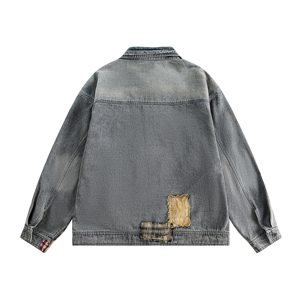 Washed denim jacket jacket