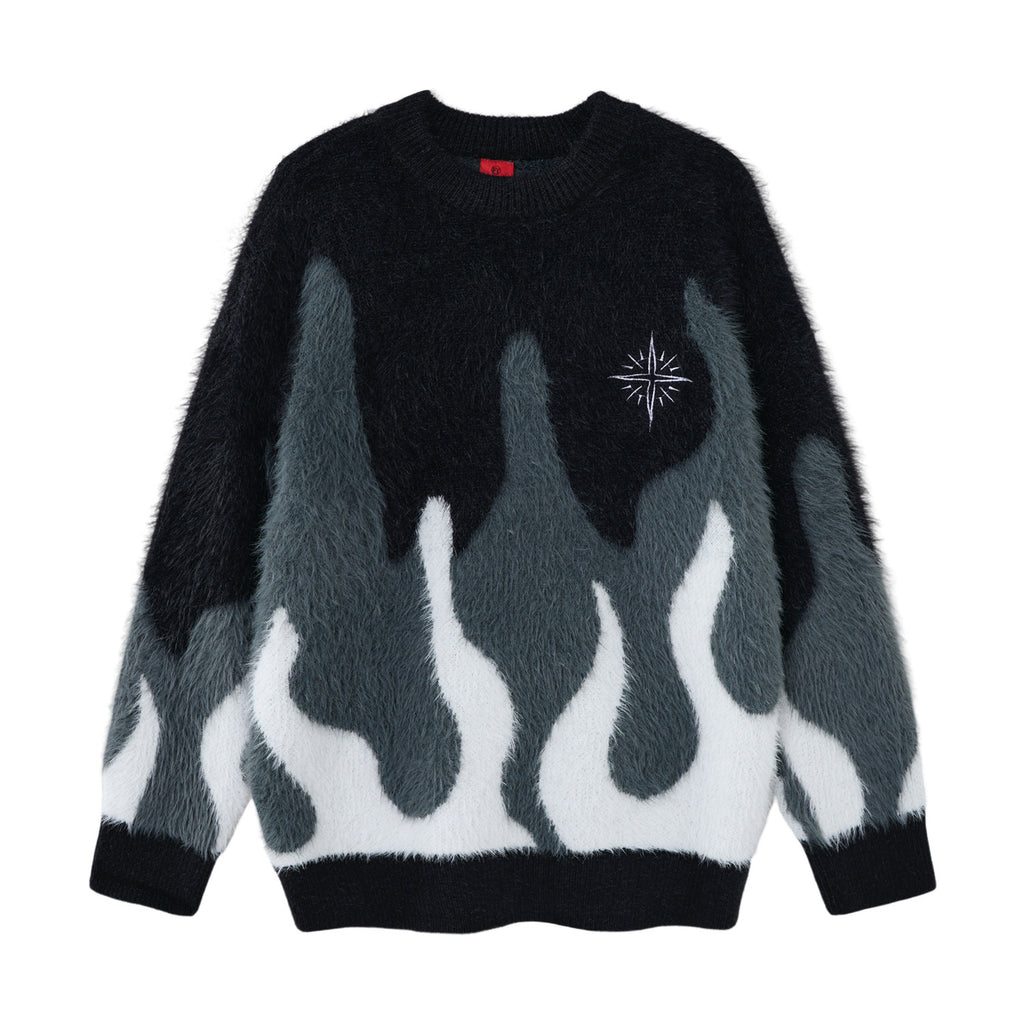 Full flame jacquard sweater