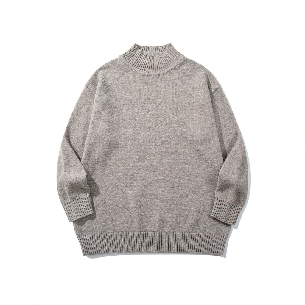 High neck design sweater