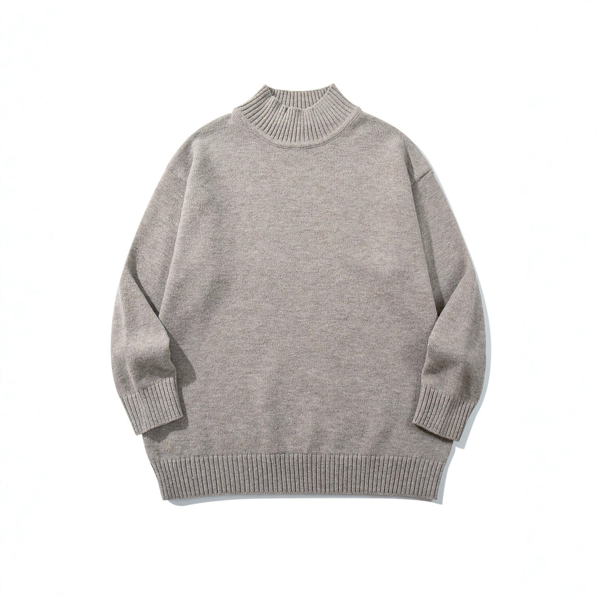 High neck design sweater