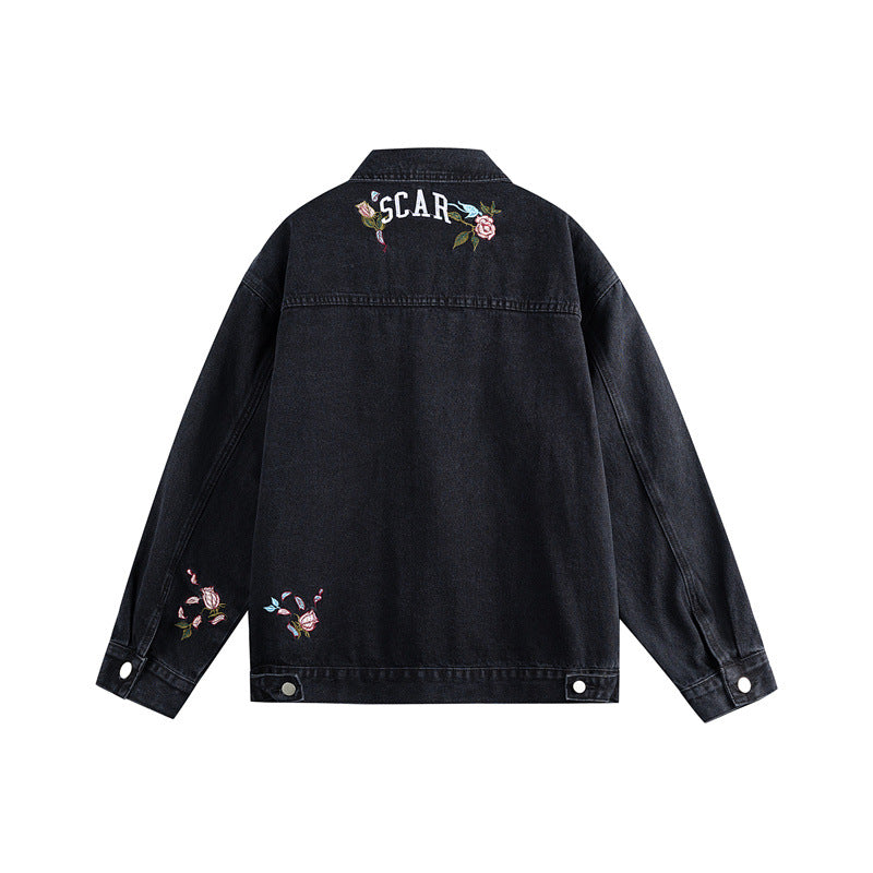 Denim Jacket for Men and Women Loose Fit Vintage Style