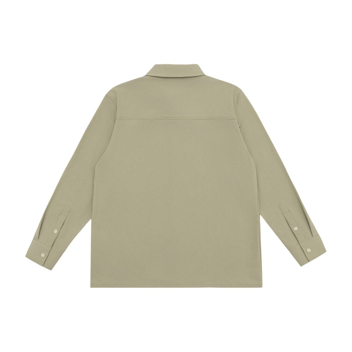 Utility Single-breasted Button-up Shirt for Men, Commuter Turn-down Collar Shirt