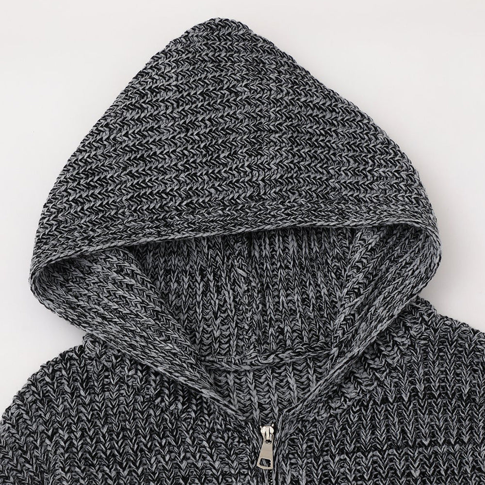 Double zipper cardigan sweater