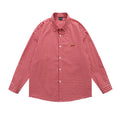 Red checkered long sleeved shirt
