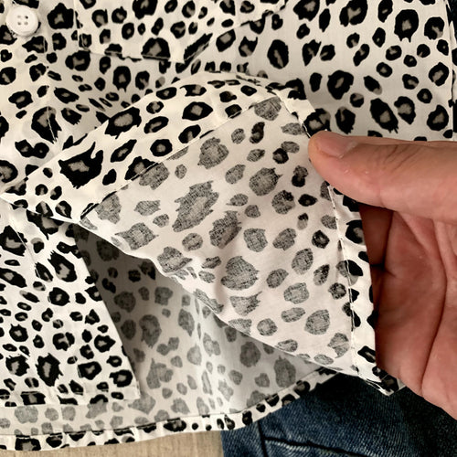 Boys' shirt leopard print versatile children's jacket
