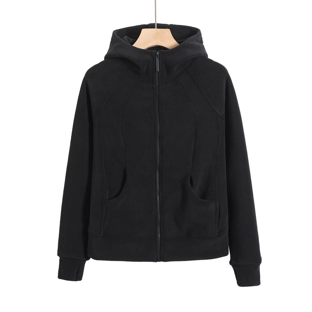 Hooded zipper jacket for women