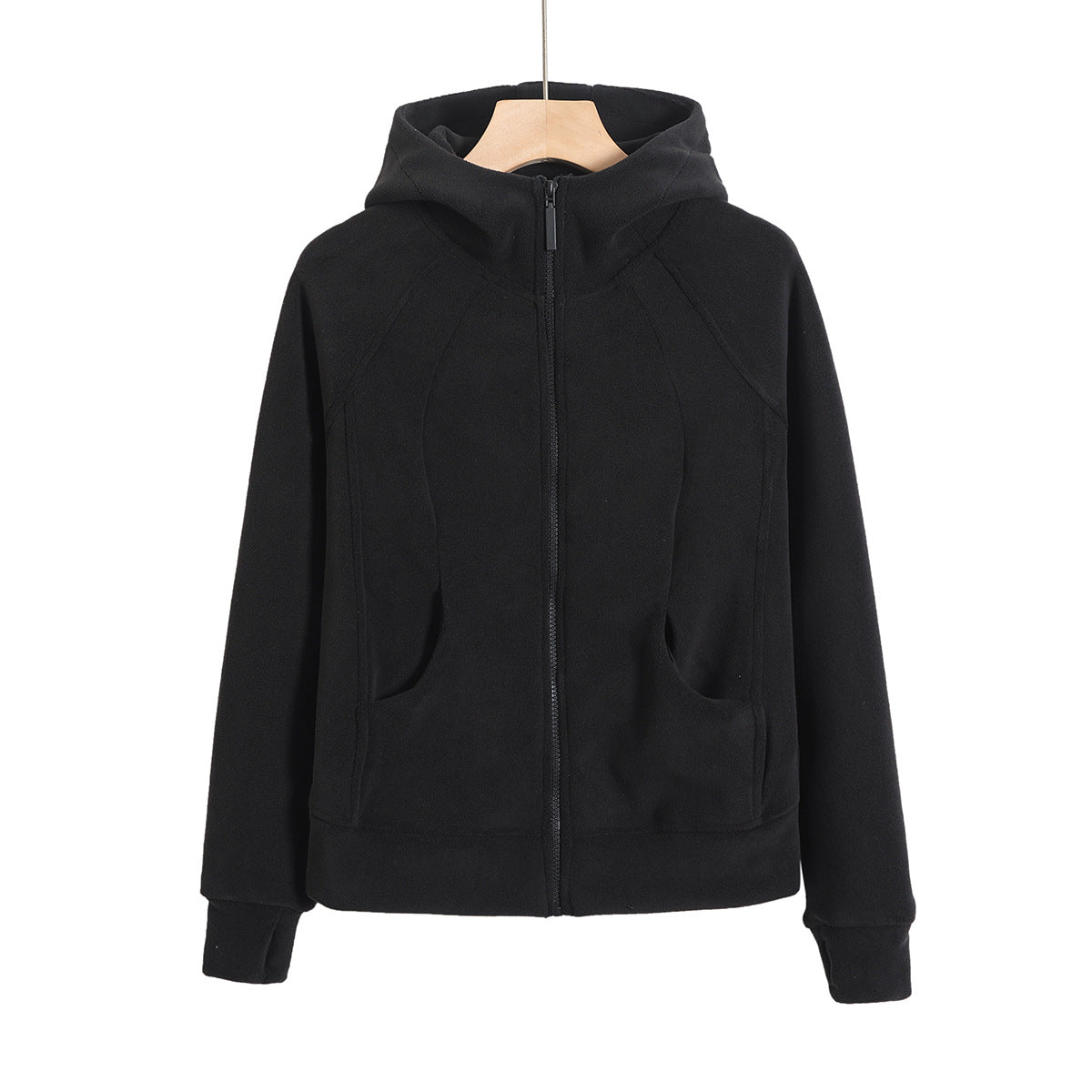 Hooded zipper jacket for women