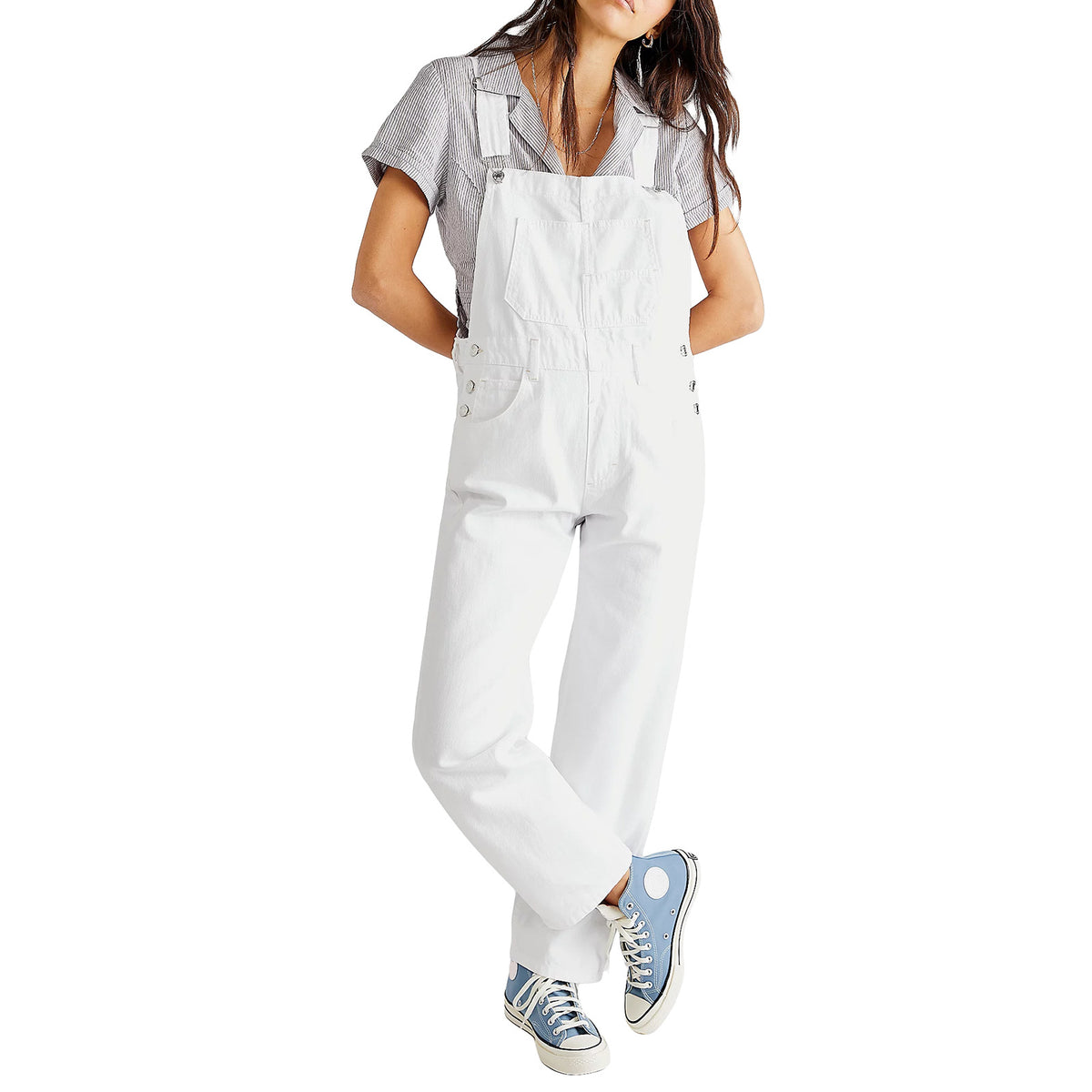 Strap pants denim women