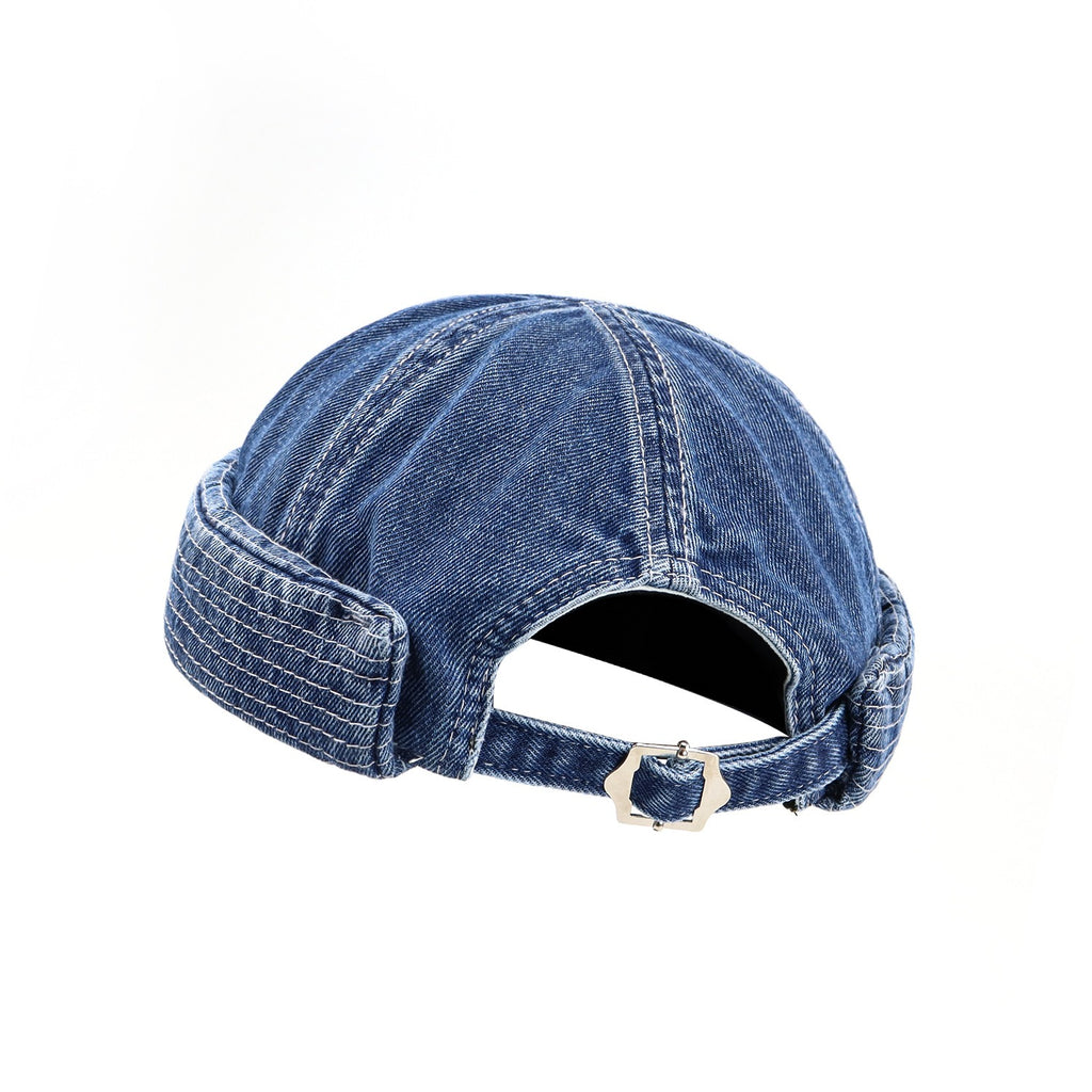 Washed denim melon skin hat trendy brand men and women versatile retro street hip-hop sailor hat