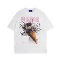 Short Sleeve Ice Cream Print Top Oversize T-Shirt