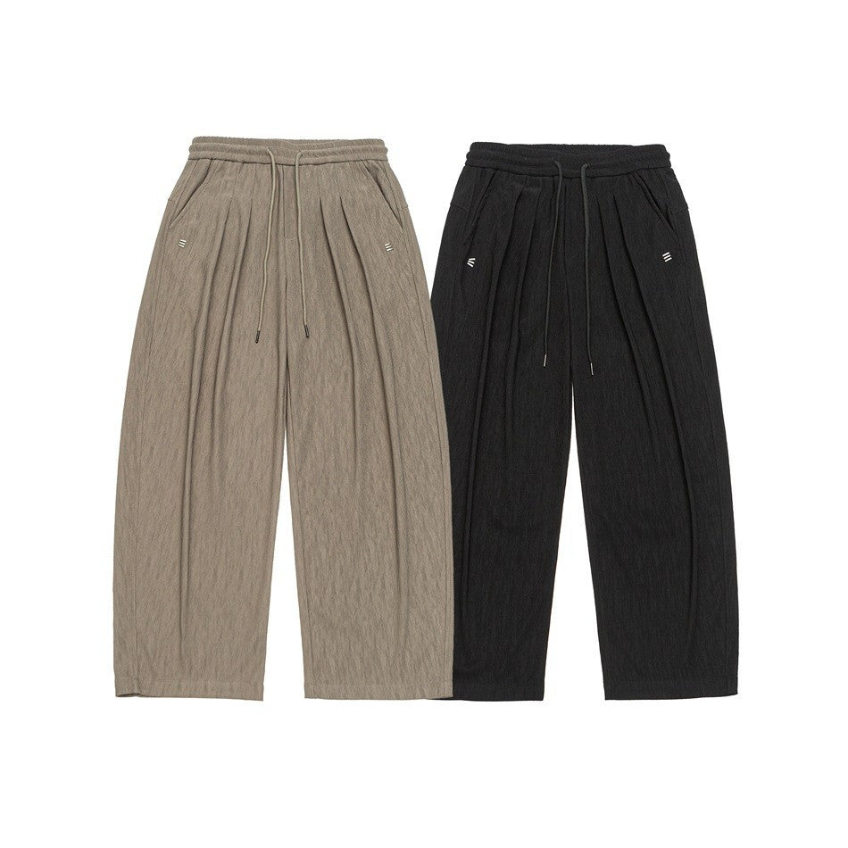 Printed Streetwear Loose Wide Leg Casual Trousers Men Student Sports Sweatpants