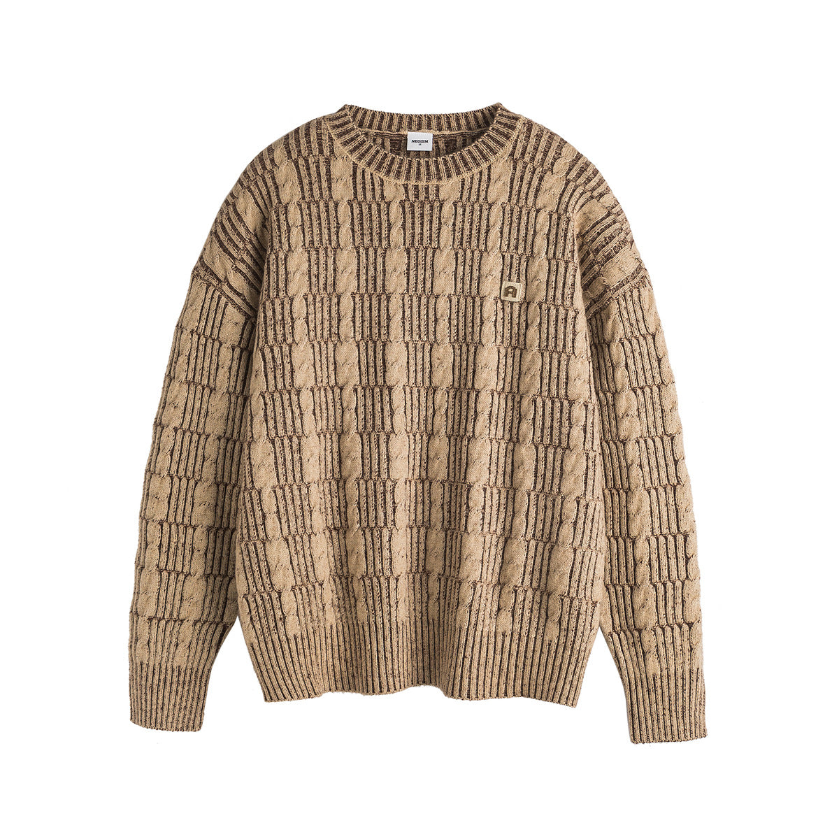 Jacquard sweater loose pullover knitted sweater
