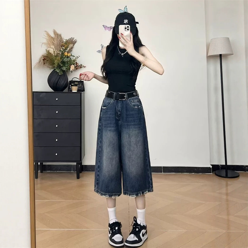 Ripped Jeans for Women Wide Leg Pants