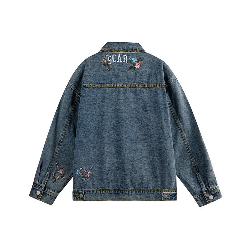 Denim Jacket for Men and Women Loose Fit Vintage Style