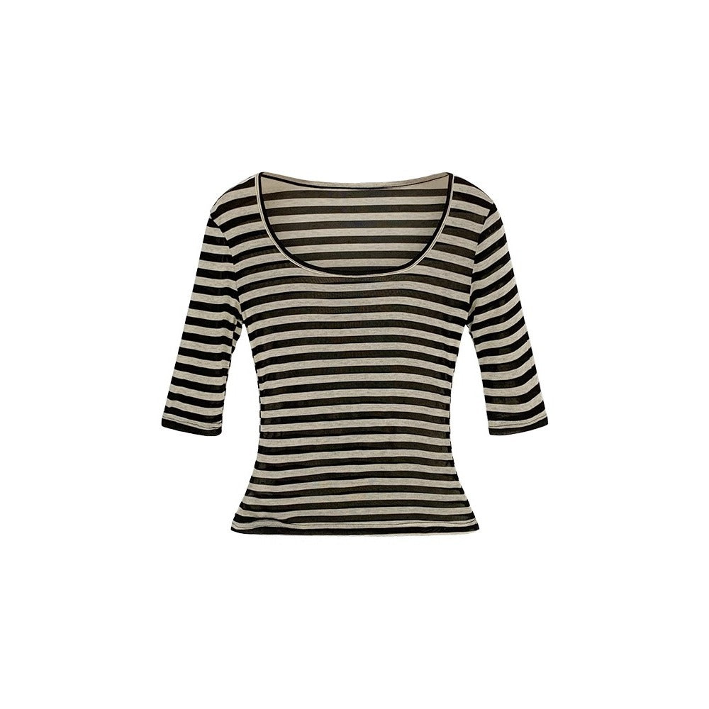 Tencel Stripe T-Shirt for Women