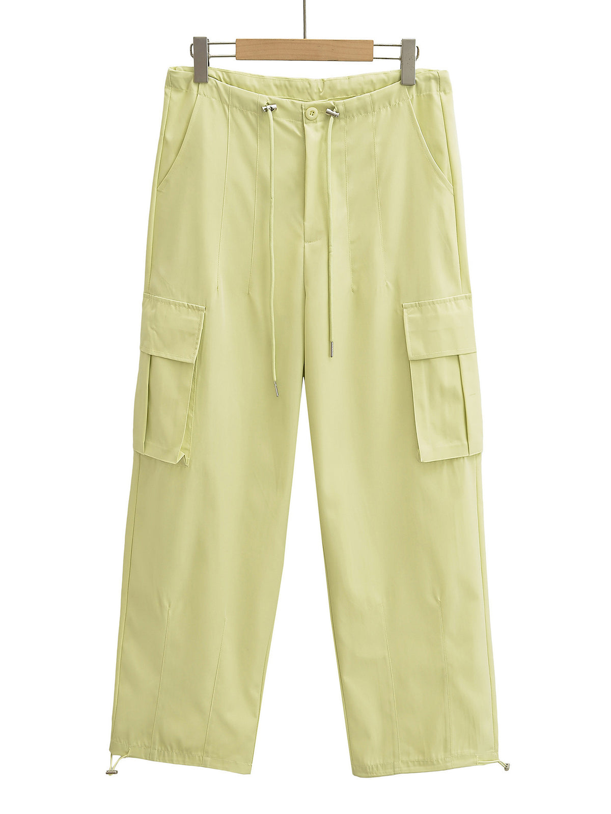 Pocket drawstring work pants for women