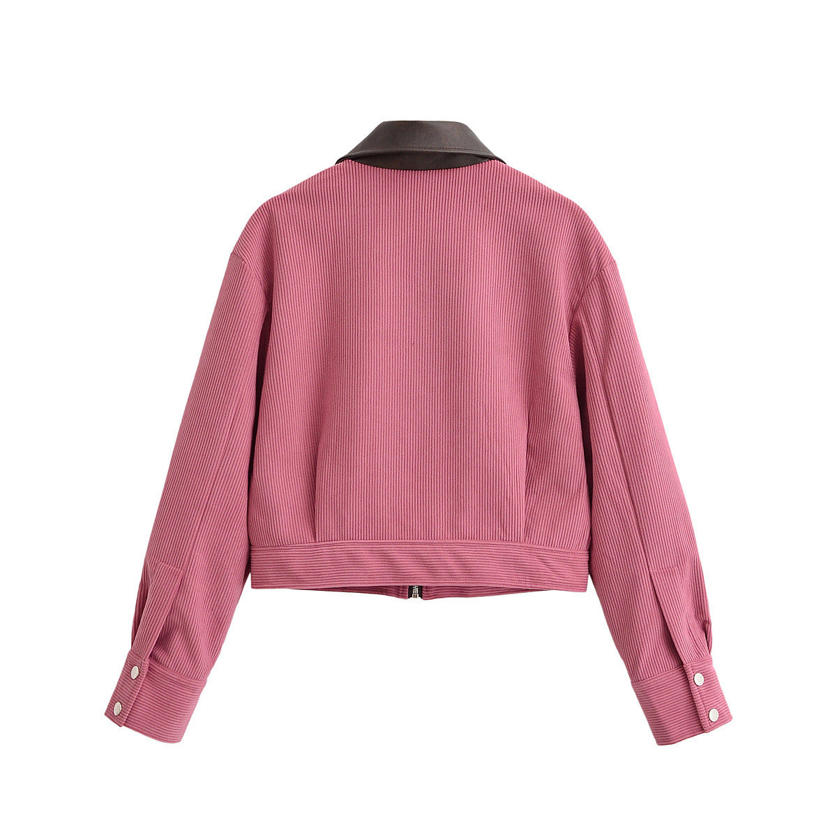 Corduroy fur collar jacket for women