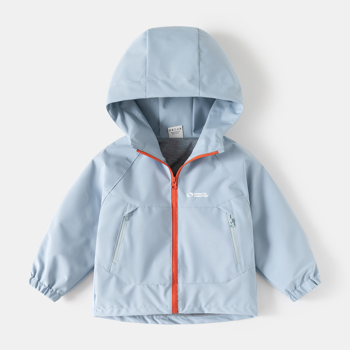 Children's Hooded Zip-Up Jacket with  Letter Design, Outdoor Spring Coat for Boys Medium to Large Sizes