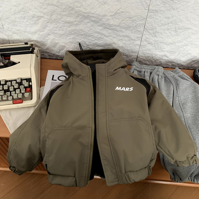 Boys' fleece and thick fleece jacket