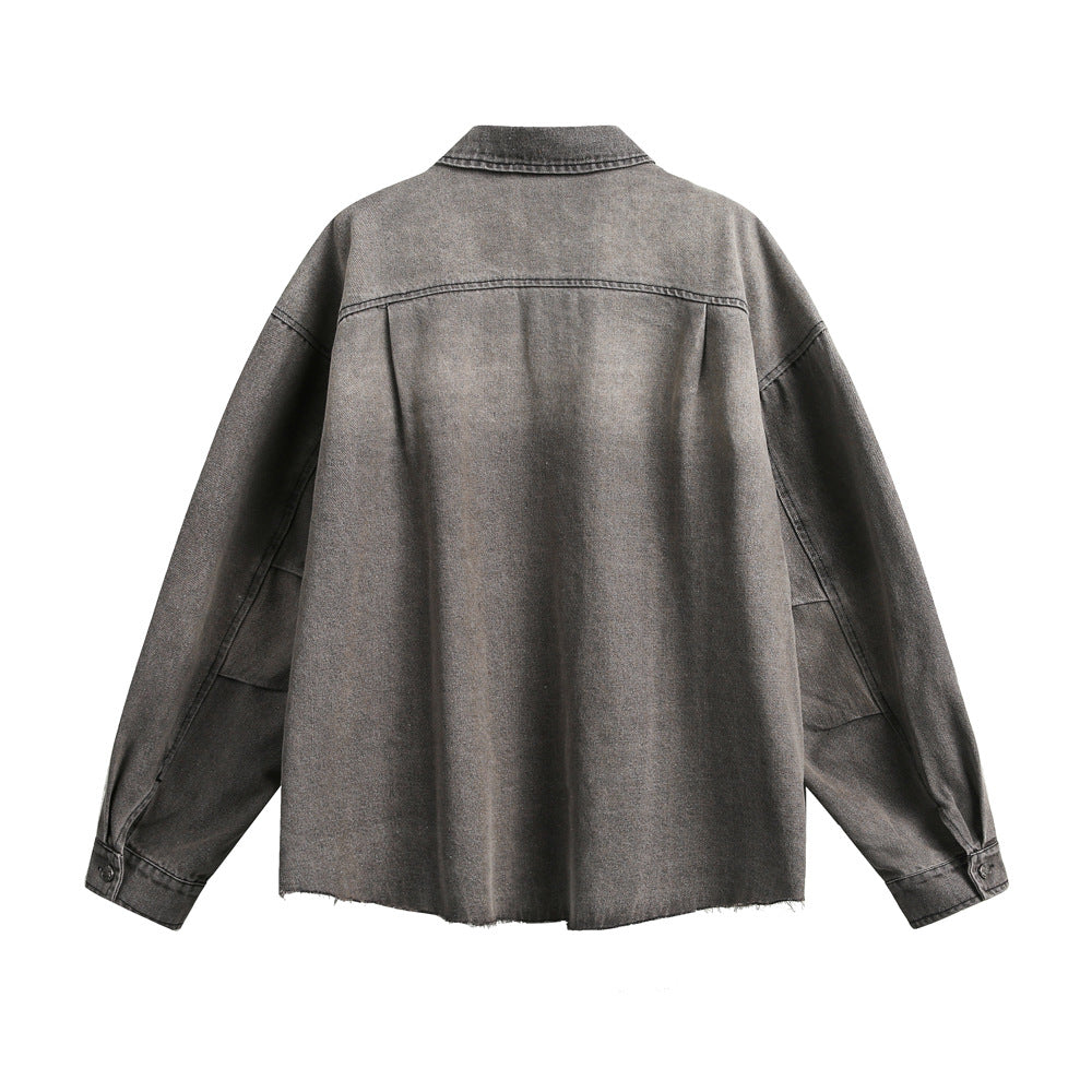 Wash faded denim jacket