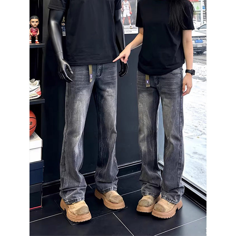 Straight Loose Denim Pants Men