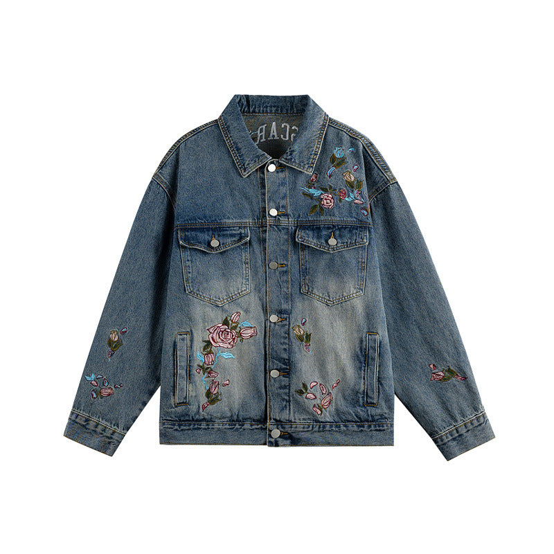 Denim Jacket for Men and Women Loose Fit Vintage Style