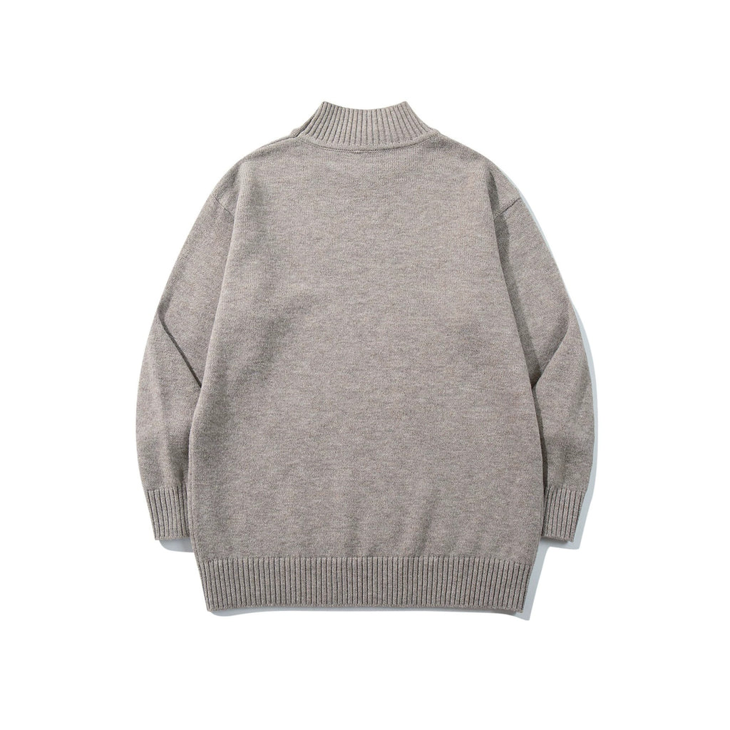 High neck design sweater