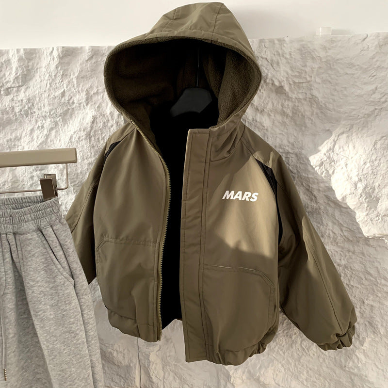 Boys' fleece and thick fleece jacket