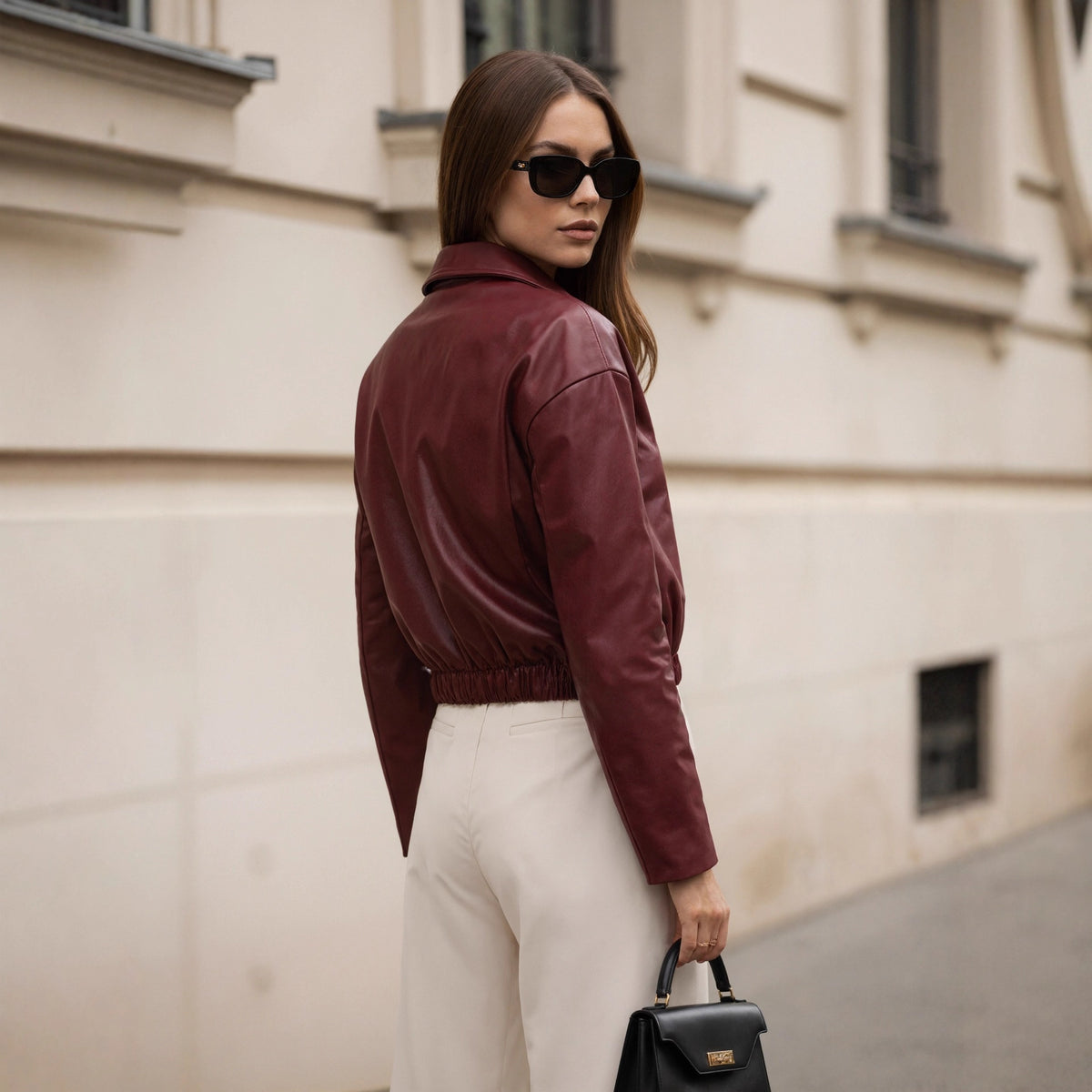 Collar zipper jacket for women