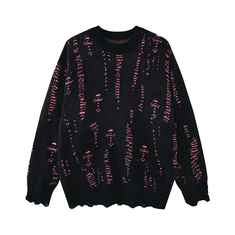 Gradient spray sweater