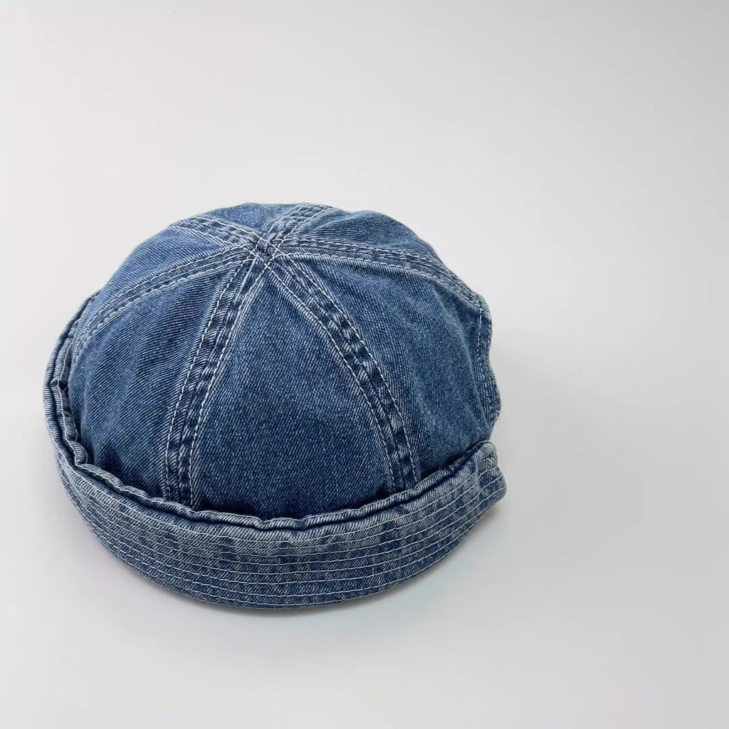Washed denim melon skin hat trendy brand men and women versatile retro street hip-hop sailor hat