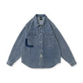Vintage washed denim loose fitting shirts for men and women