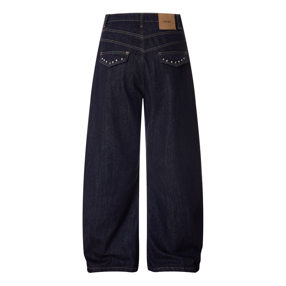 Cross denim pants