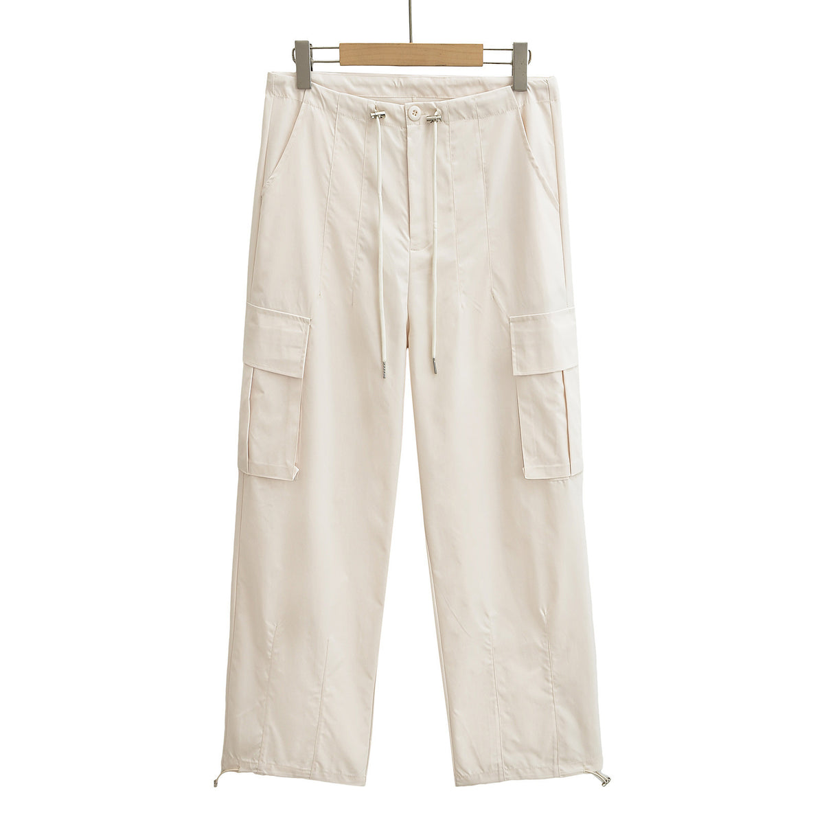 Pocket drawstring work pants for women
