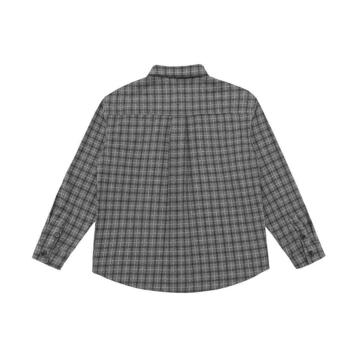 Loose Casual Preppy Style Brushed Plaid Long Sleeve Shirt for Men